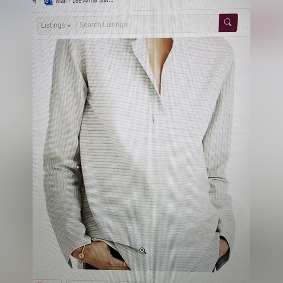 Madewell Split Cuff Tunic Shirt Size S in Weathered Concrete #H3939 - Picture 12 of 12